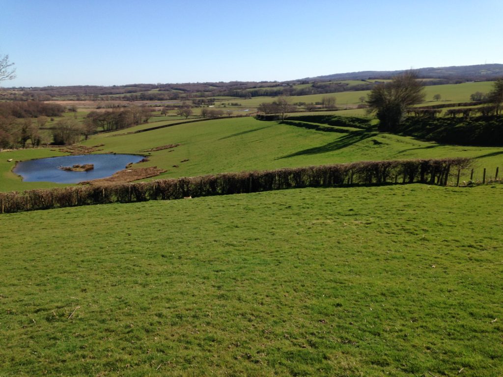 The lake in its natural amphitheatre