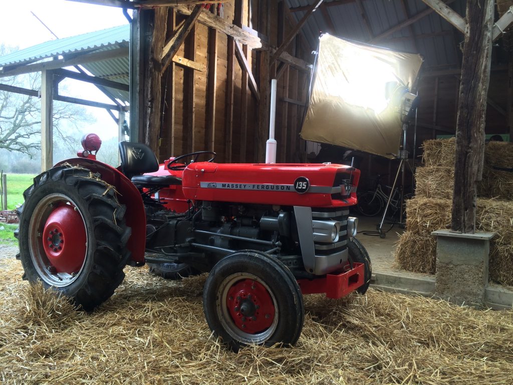 Mini bone's photo shoot and the Massey Ferguson tractor 