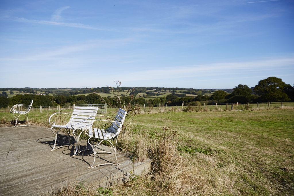 View over the Brede Valley at Lidham Hill Farm in Sussex