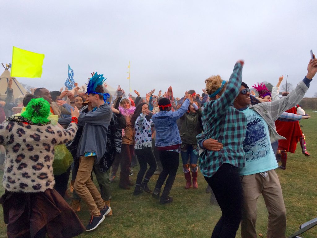 Festival scene on Sussex farm