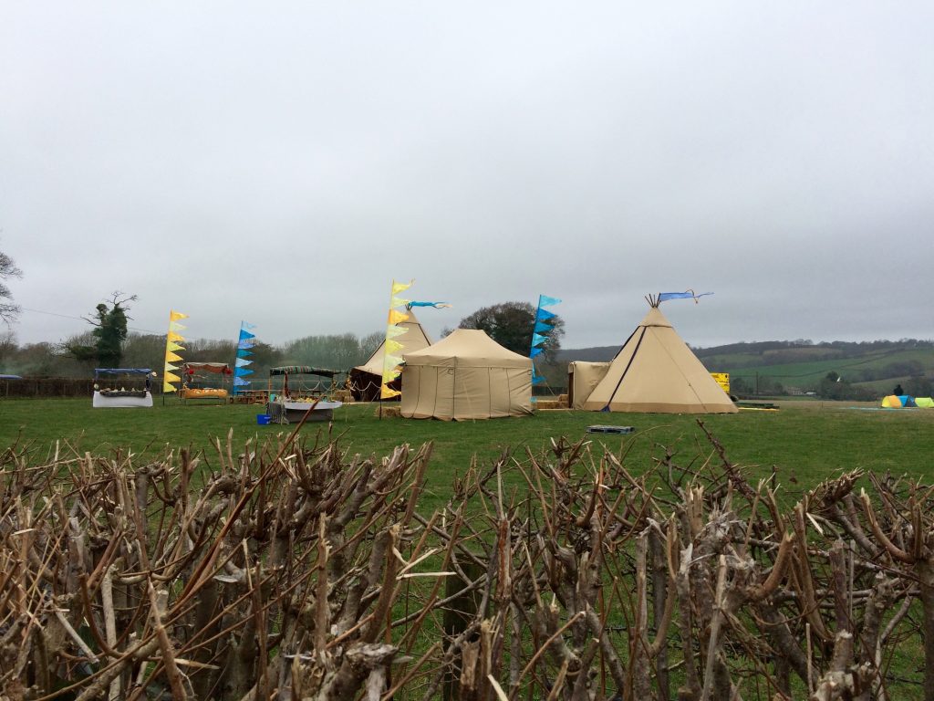 Teepees for Festival Scene EE TV shoot 